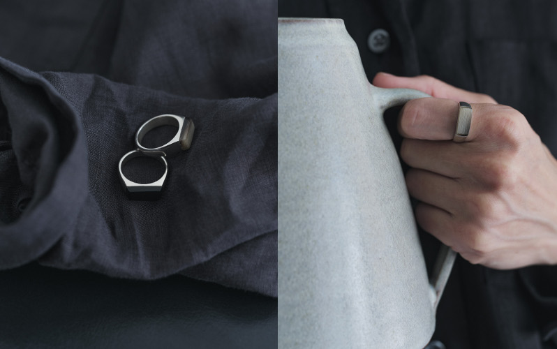 HORN AND SILVER RING