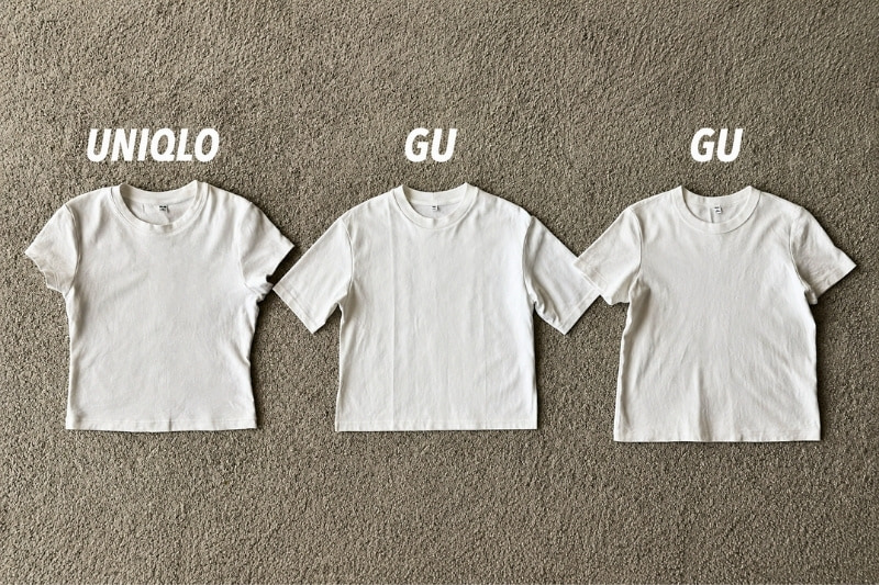 Tシャツ3枚を並べた写真