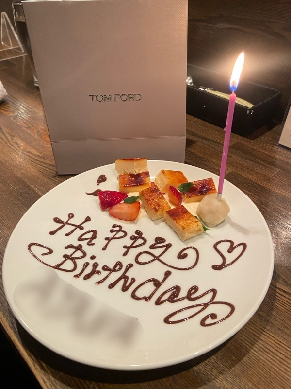 誕生日プレートの写真