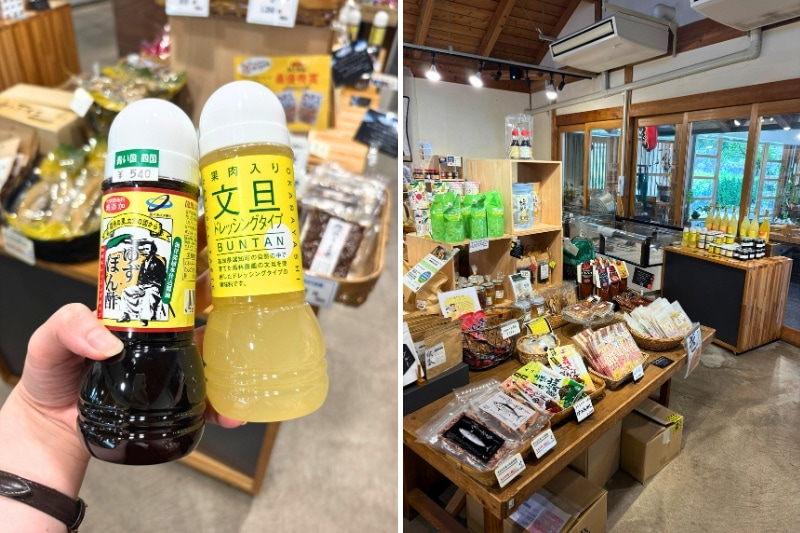 商品と店内写真