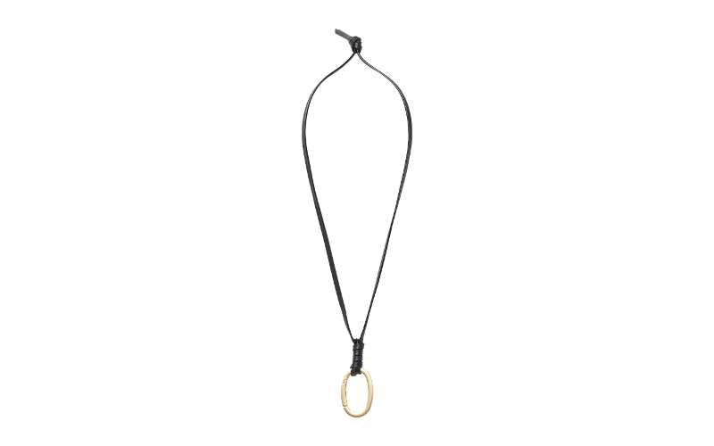 Oval Leather Strap With Carabiner