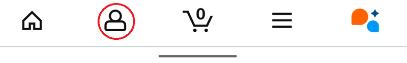 アマゾンアプリのアイコン表示画面