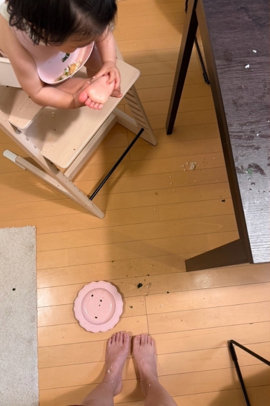 娘さんがご飯をひっくり返してしまった際の写真