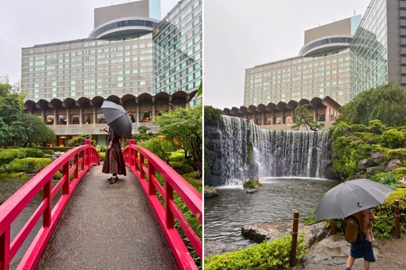 庭園や滝の写真