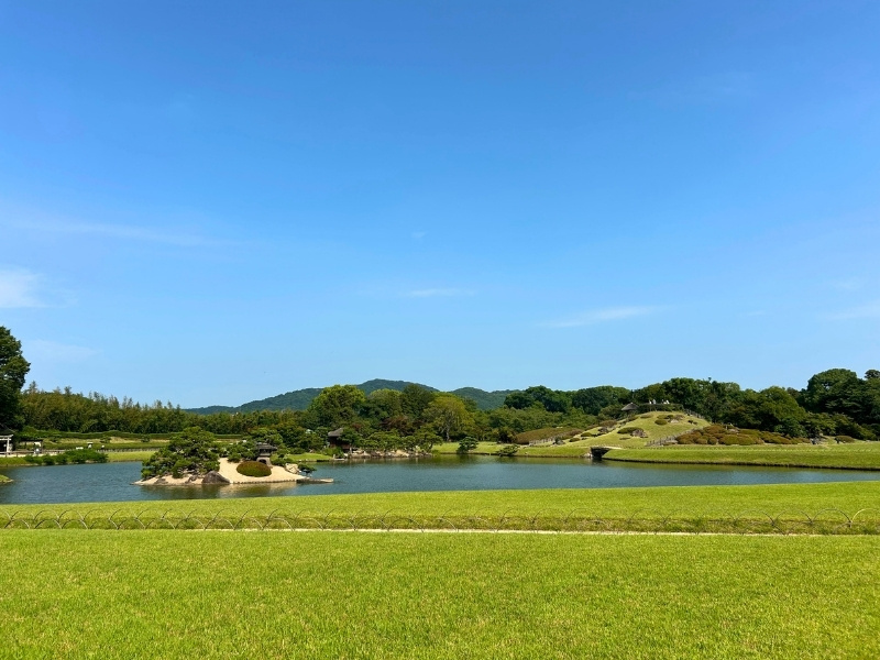 広い庭園の様子
