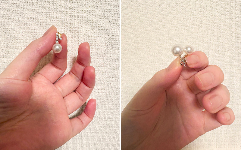 TASAKI クーゲルのピアスとミキモトのアコヤ真珠ピアス
