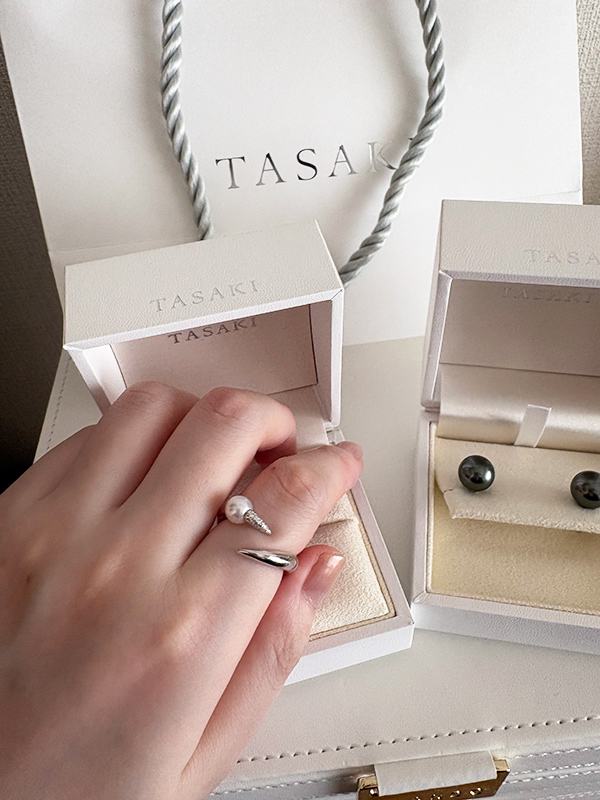 TASAKI デインジャー ホーン プラス ダイヤモンド パヴェ リング