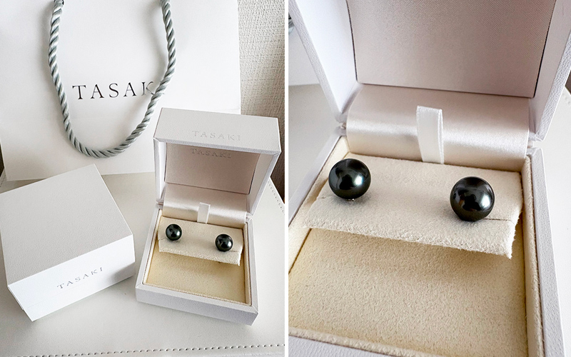 TASAKI ブラックパールのピアス