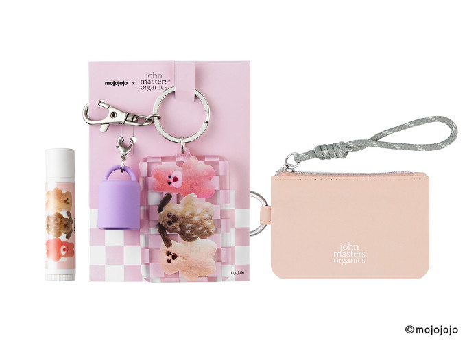 リップカームキーホルダー+チャームポーチセット(PINK)
