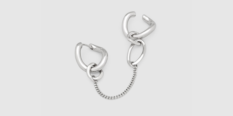 River Ear Cuff Chained Hoop
