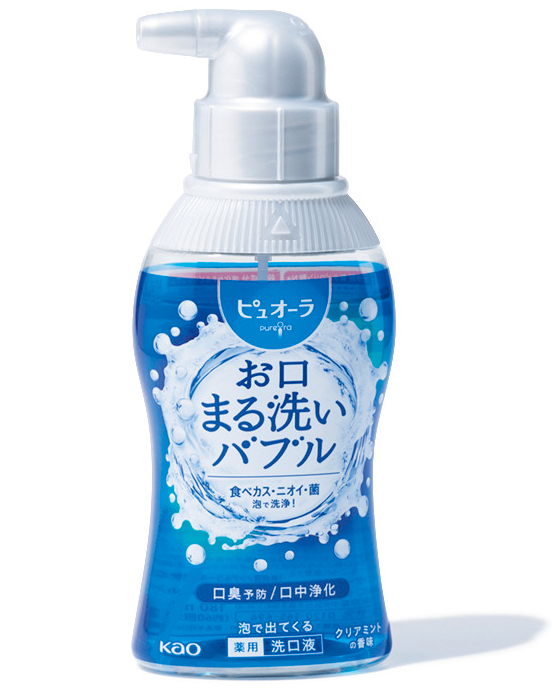 花王 ピュオーラ 泡で出てくる洗口液 クリアミント ［医薬部外品］ 180ml ￥990