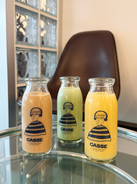 3種の牛乳瓶ドリンク