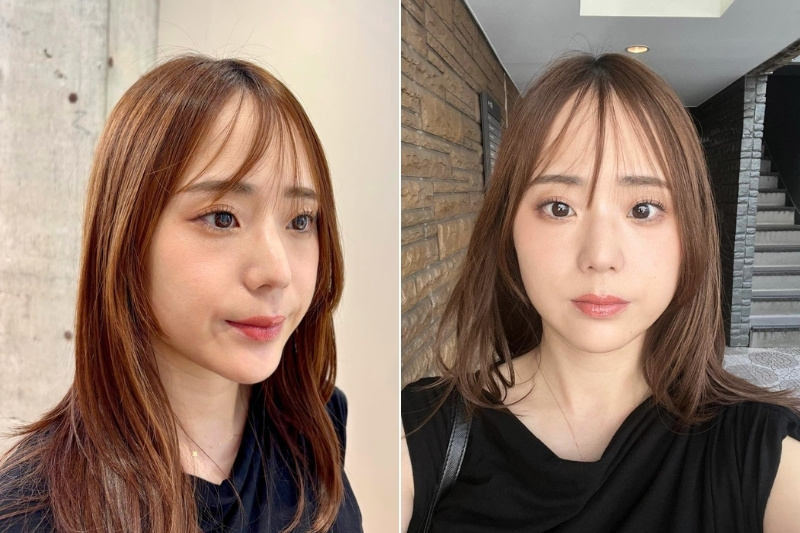 メイク後の写真を並べた画像