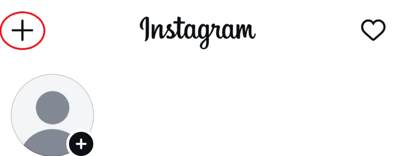 インスタグラムのトップ画面