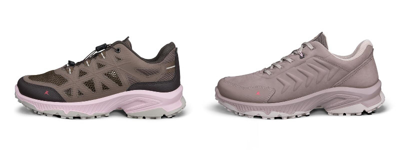 ECCO RECEPTOR® XP W（左から）メッシュタイプ￥27,500、ウォータープルーフレザータイプ￥31,900