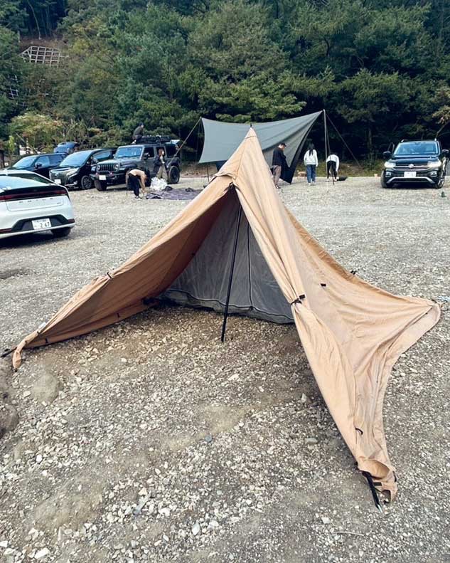 @山梨 西湖自由キャンプ場