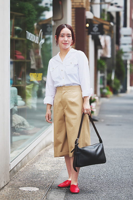 DES PRÉS・BACCAプレスの小川奈美さんのお仕事コーデ