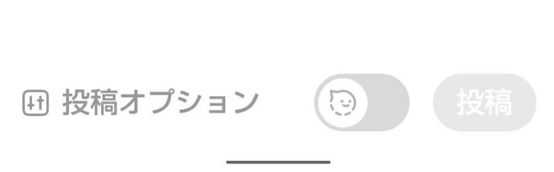 Threadsアプリ　新規投稿画面下