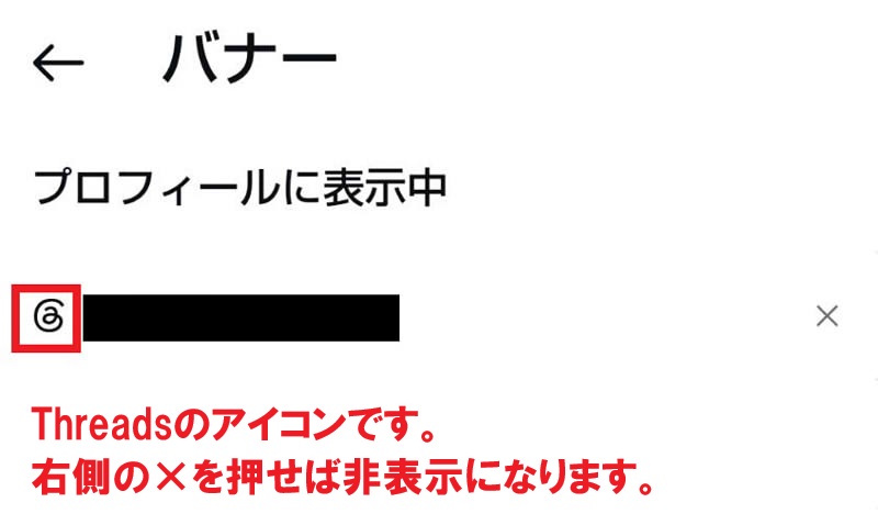 インスタグラム　プロフィール設定画面