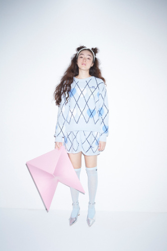 ベビモコハートアーガイル柄シリーズ着用例