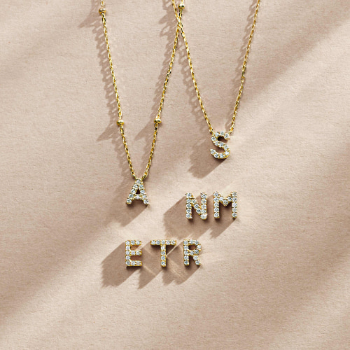 DIAMOND INITIAL NECKLACE