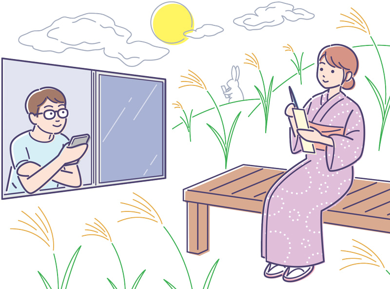 短歌のイラスト