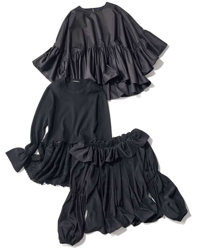 黒の甘トップス