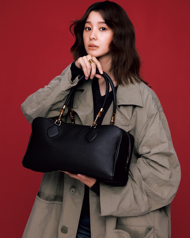 朝比奈 彩 グッチのバンブーボストンバッグ
