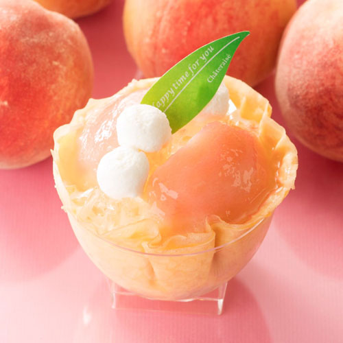 山梨県産白桃使用 おひさまたっぷり桃のデザート