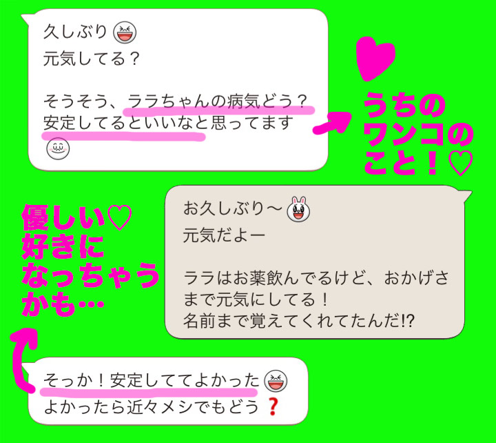 最初 会話 line の