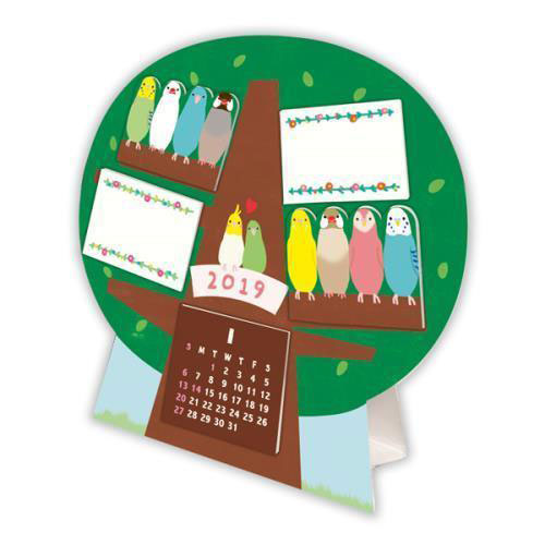 付せんカレンダー 小鳥と木（日本ホールマーク）