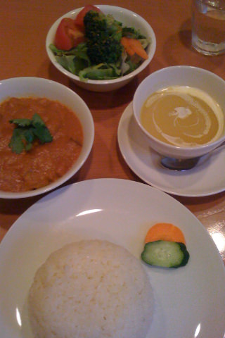 チキンと茸のカレーCセット